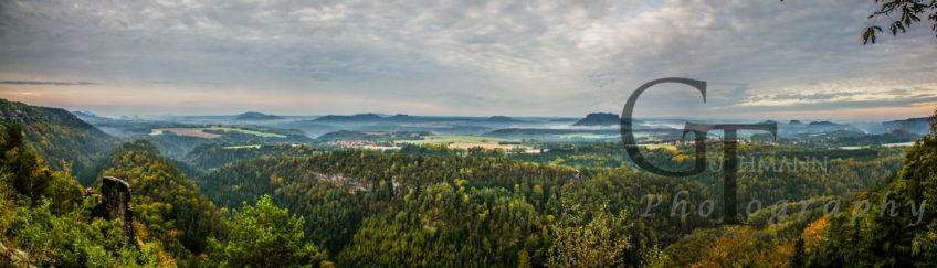 Herbstliches Panorama Sächsische Schweiz