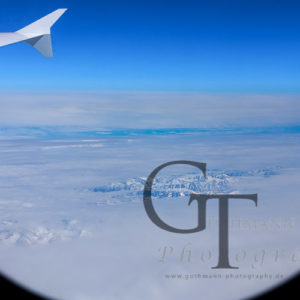 Grönland von oben aus dem Flugzeug