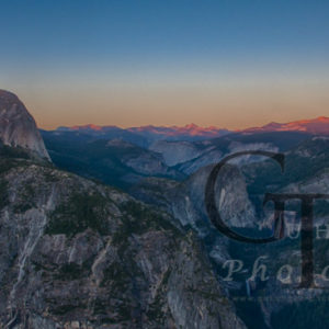 Yosemite Valley Glacier Point Sonnenuntergang
