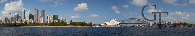 Panorama Skyline Sydney mit Oper und Harbour Bridge