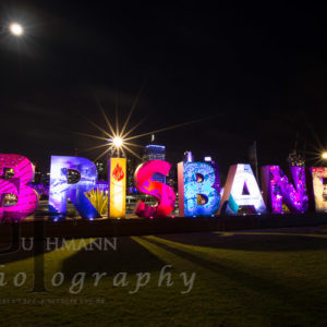 Brisbane in bunten Buchstaben