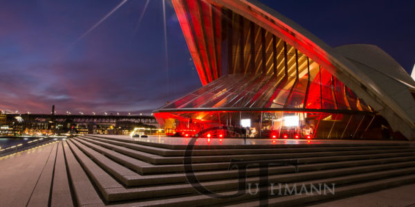 Sydney bei Nacht die Oper