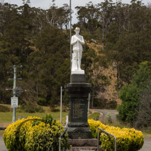 Tasmanien Geeveston Alte Holzfäller Stadt Statue