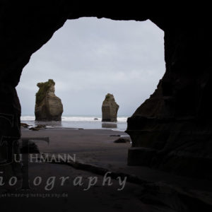 Three Sisters and Elephant Rock at the Coast of North Taranaki