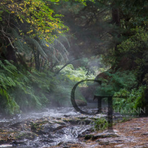 Neuseeland kerosene creek heißer Fluss bei Rotorua