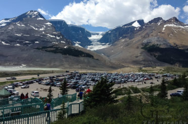 Der Icefields Parkway zwischen Banff und Jasper im Juli