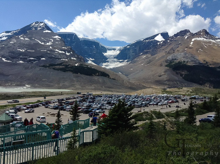 Der Icefields Parkway zwischen Banff und Jasper im Juli