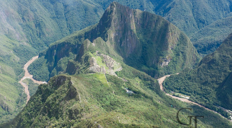 Aussicht vom Machu Picchu Montaña auf Machu Picchu