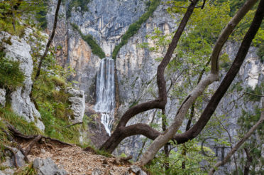 Der Slap Boka Wasserfall in Slowenien