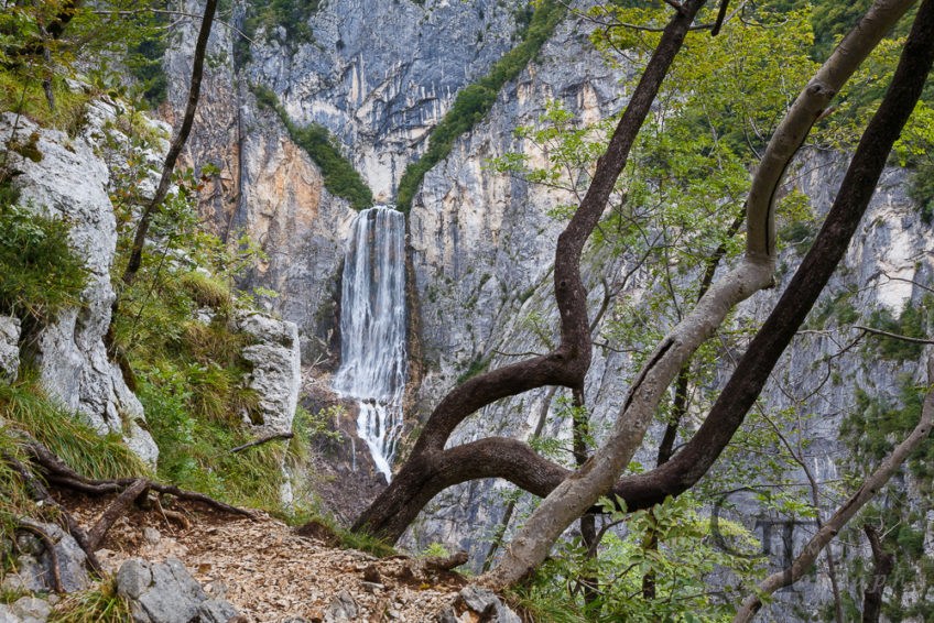 Der Slap Boka Wasserfall in Slowenien