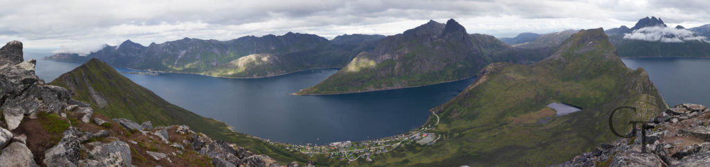 Norwegen Segla Wanderung auf den Gipfel