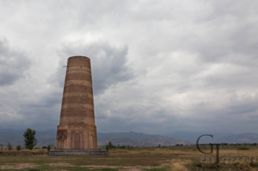 Der Burana Tower zwischen Bishkek und Issyk Kul